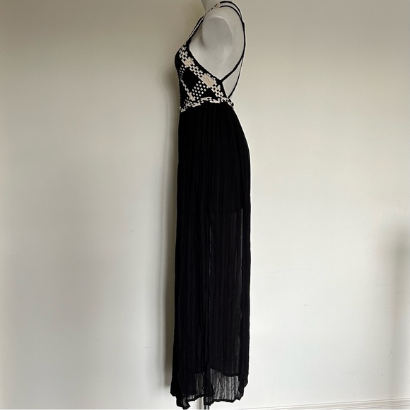 Urban Outfitters Pins & Needles Woven Bodice Maxi Dress, Black 0 XS - Picture 8 of 13